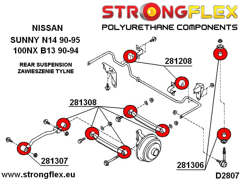Trasero Anti Roll Bar Bush Deporte