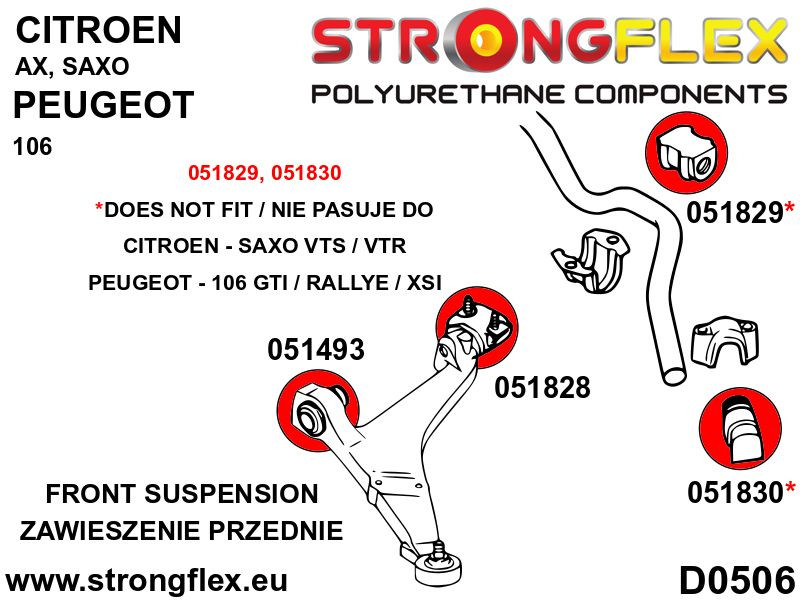 Frente Anti Roll Bar Link Bush Sport