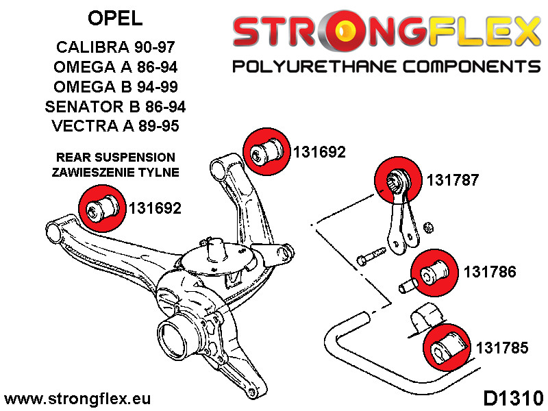 Trasero Anti Roll Bar Bush Deporte
