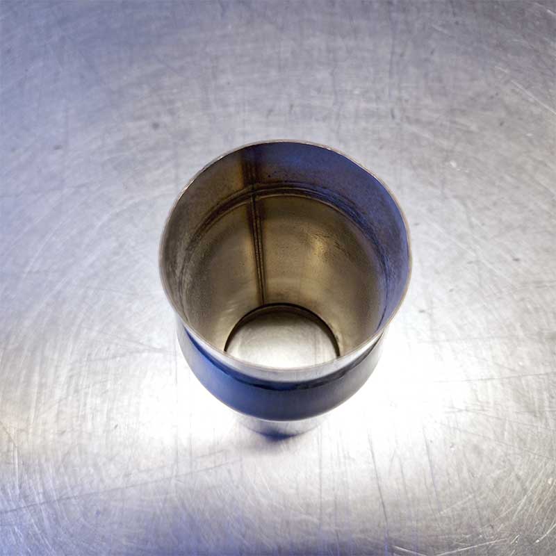2,5" en la tubería de cola recta de 3"