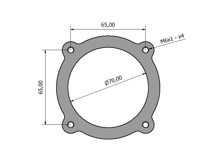 Bosch 68mm E-Throttle Brange 10mm Alu