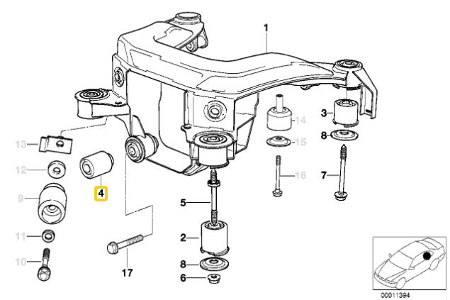 IRP Bujes de diferencial Polyurethane BMW E36