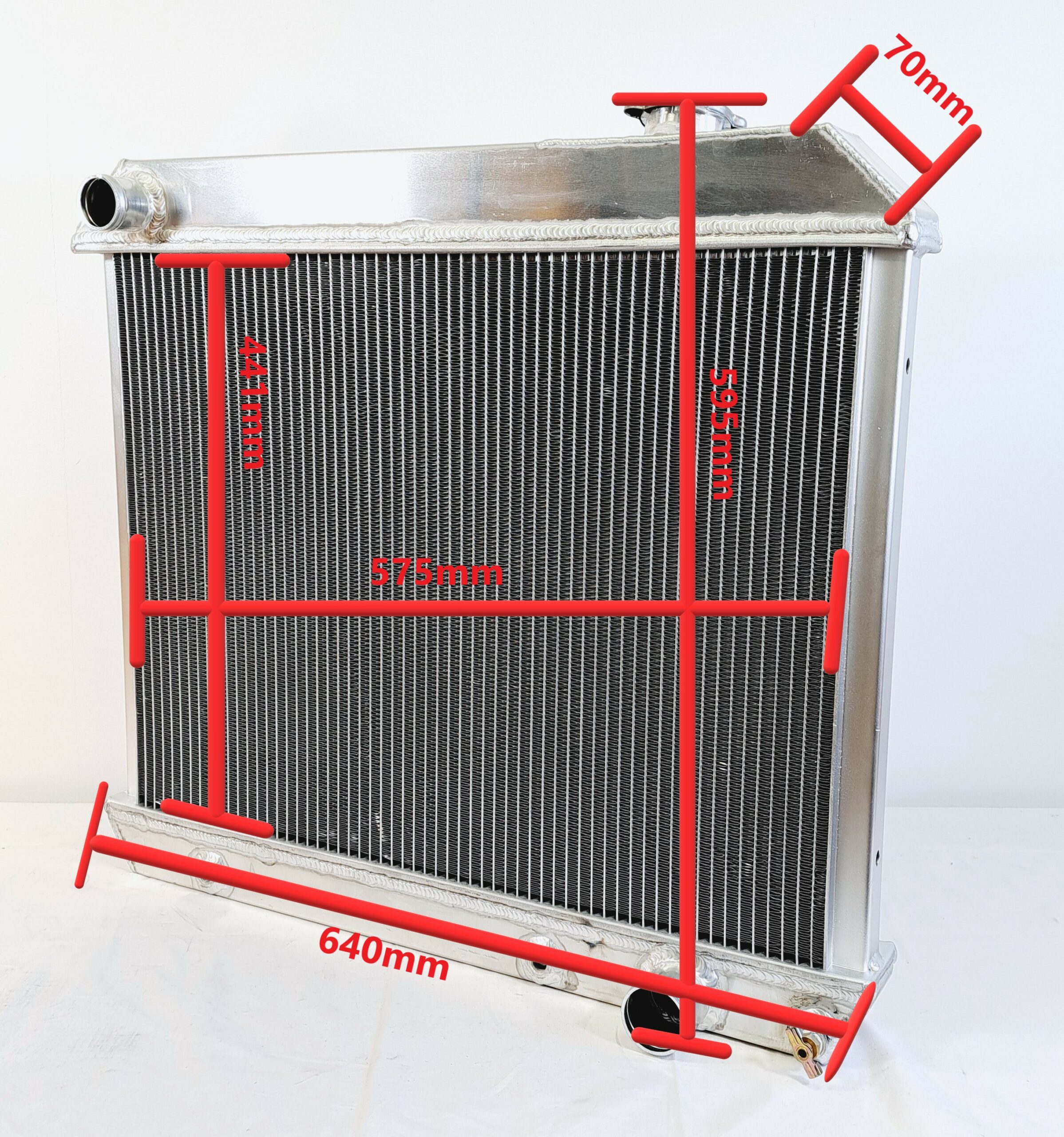 Radiador Pontiac 61-66, Oldsmobile 65-66, Chevrolet Pickup 63-66