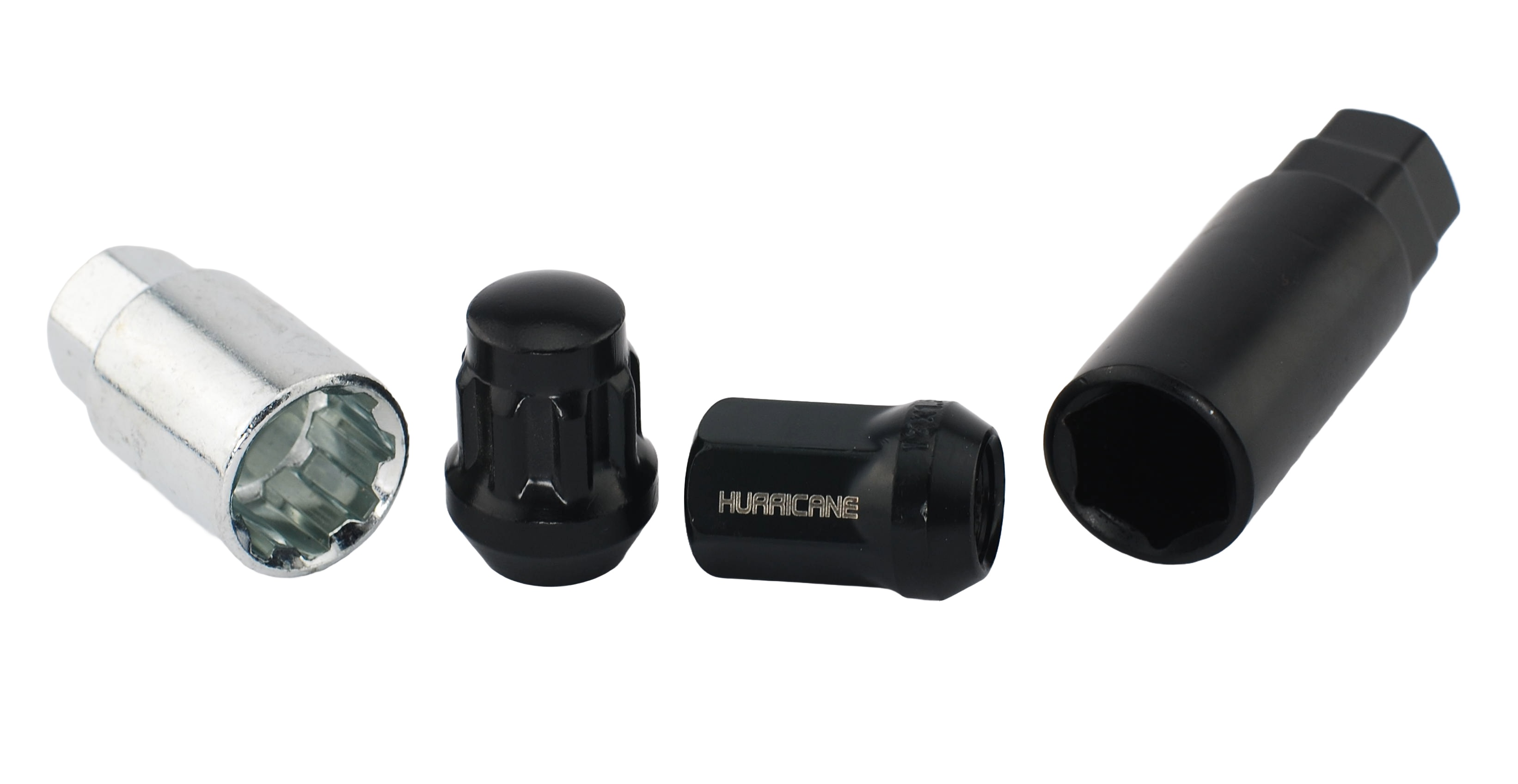 Kit Tuercas Rueda Acero Negro M12x1.5 (32mm)
