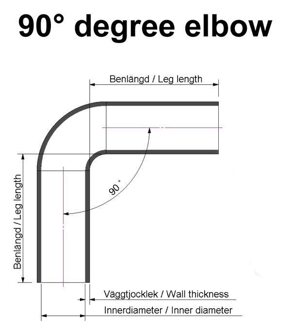 Manguera de silicona 90 grados 2" (51mm)