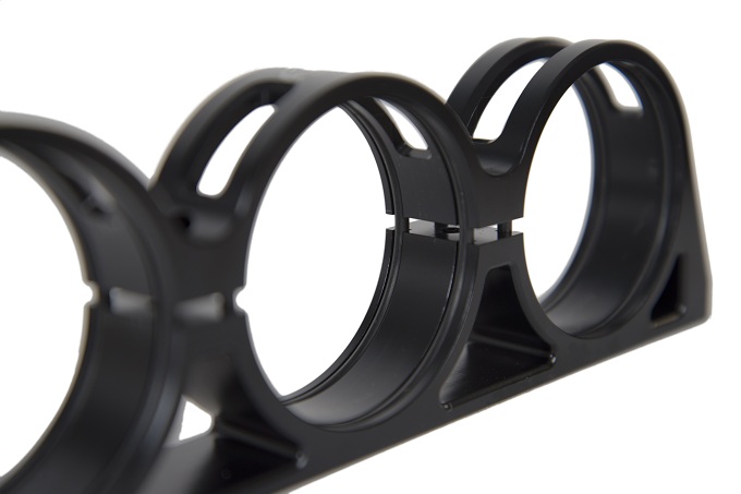 Soporte triple SPD billet 60mm negro