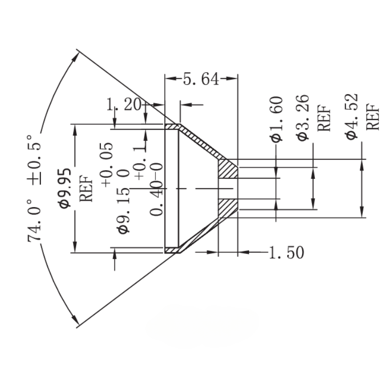 Adaptador restrictor de aceite de 1,6mm AN4