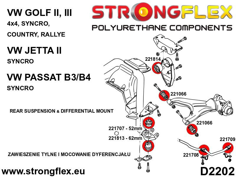 Brazo trasero del brazo del brazo 4x4 deporte