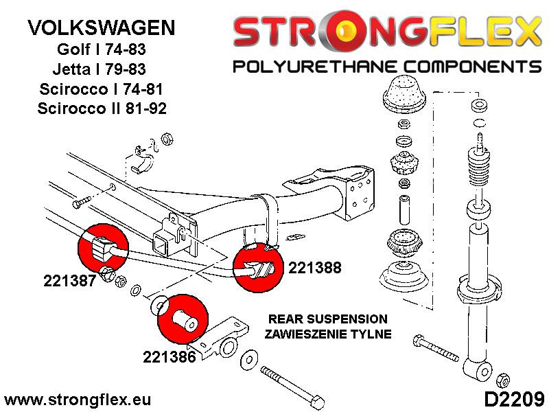 Trasero Anti Roll Bar Monte Outer Bush Deporte