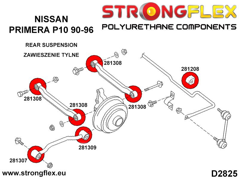 Trasero Anti Roll Bar Bush Deporte