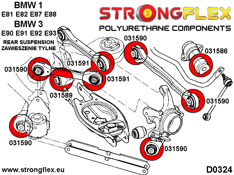Trasero Anti Roll Bar Bush Deporte