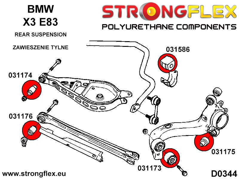 Trasero Anti Roll Bar Bush Deporte