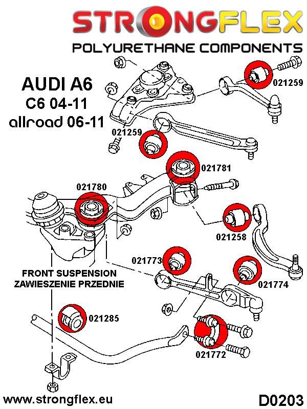 Subtrabajo delantero - arbusto trasero