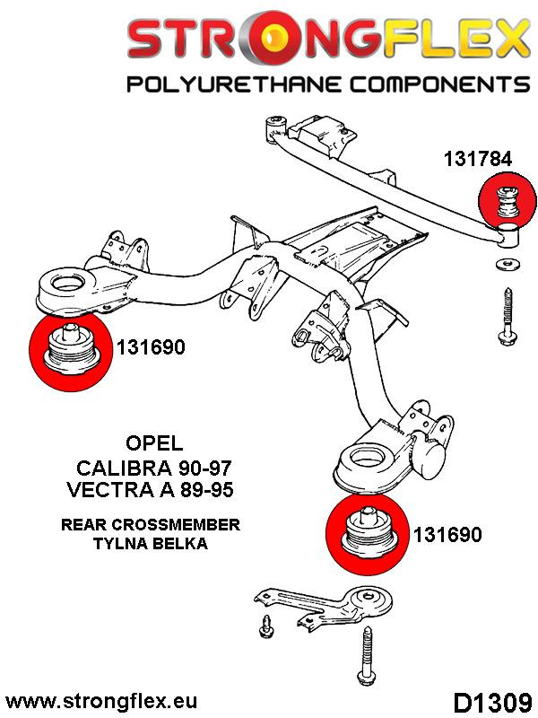 Carrier trasero Diff Mount Bush