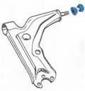 Bujes de brazo de control delantero Saab 9000, poliuretano del eje delantero