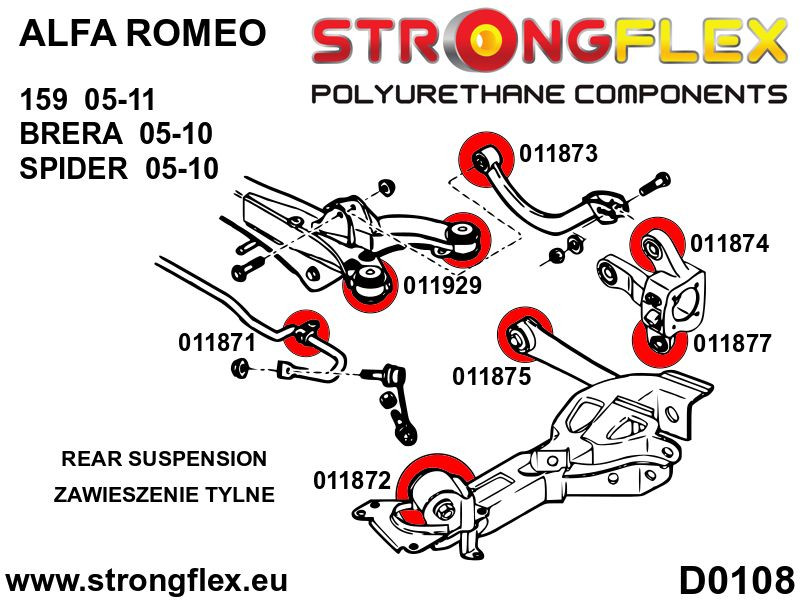 Deporte del arbusto del brazo inferior trasero
