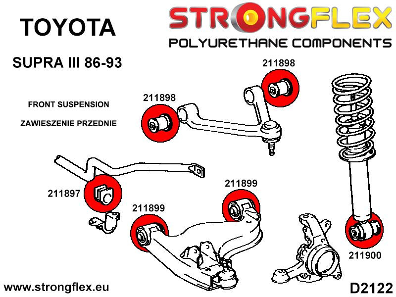 TOYOTA SUPRA MK3 Frente Brazo inferior Brazo Sport
