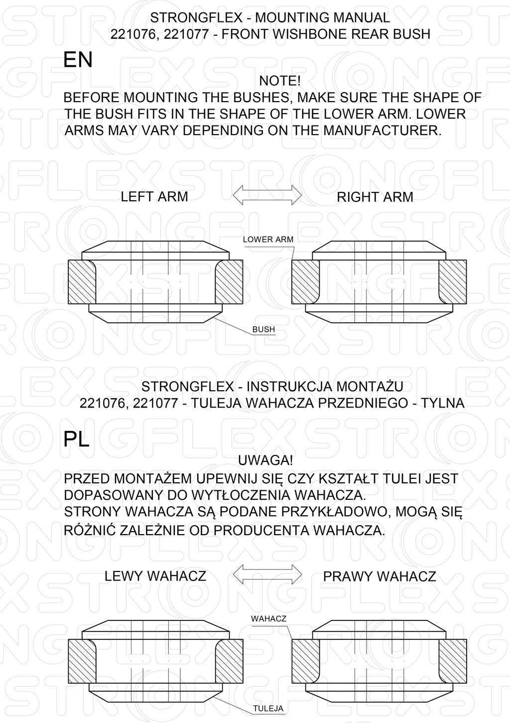 Arbusto trasero delantero