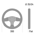 Sparco P300 Volante de gamuza