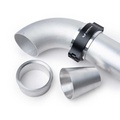 Tubo de aluminio recto 100x3mm x (4 pulgadas)