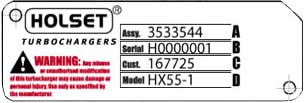 Holset / Cummins Turbocharger ID21 HE500VG (5355196H)