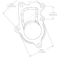 Junta de turbocompresor Holset HE221W #7 (5-bolt)