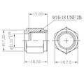 Frena Fitting Mujer 9/16-18 45 ° Conc