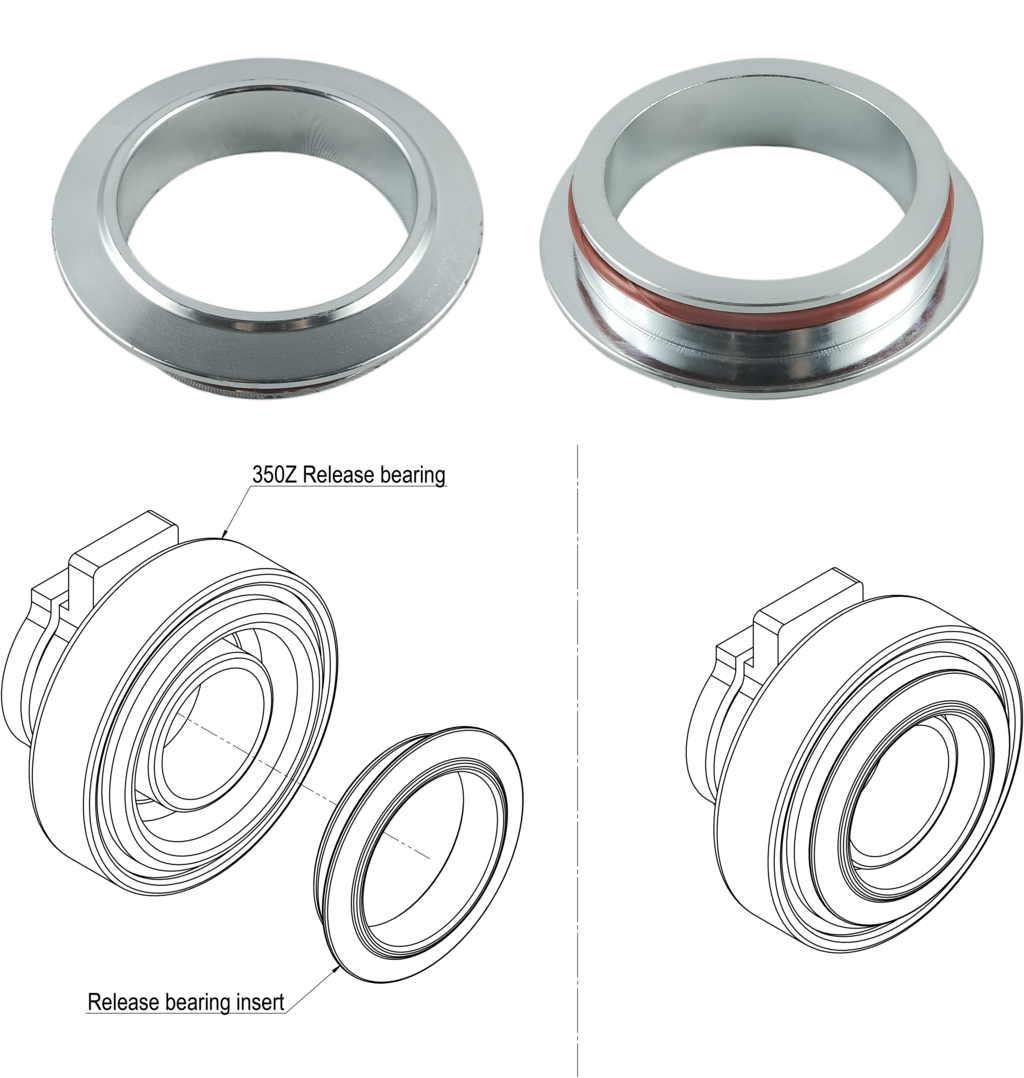 PMC Kit adaptador Nissan RB - Nissan 350Z Z33 370Z Z34 - 184mm / 7.25" (P)