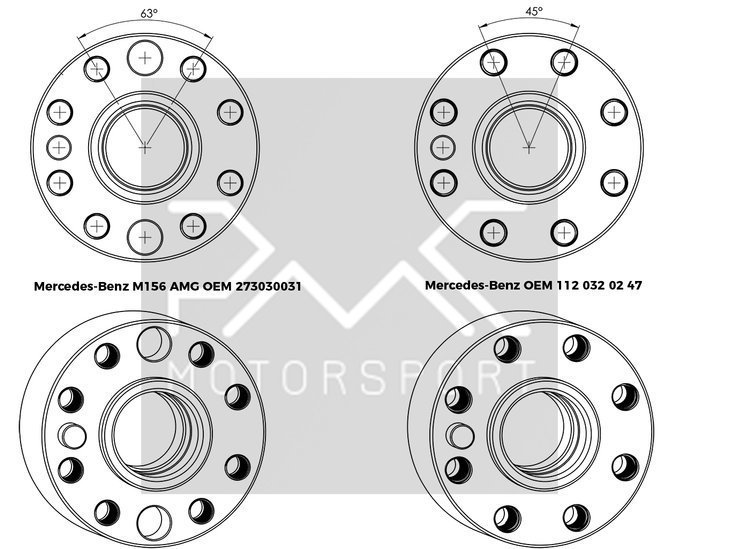 PMC RACE STAGE 2 Mercedes-Benz M113 - BMW M50 S50 M52 S52 M54 - 184mm / 7.25" (P)