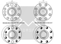 PMC Kit adaptador Mercedes-Benz M113 - BMW M57N HGU HGK / N54 - 184mm / 7.25" (P)