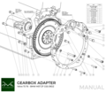 PMC Kit adaptador Volvo T - BMW M57N HGD JGA HGA - 240mm / 9.45"