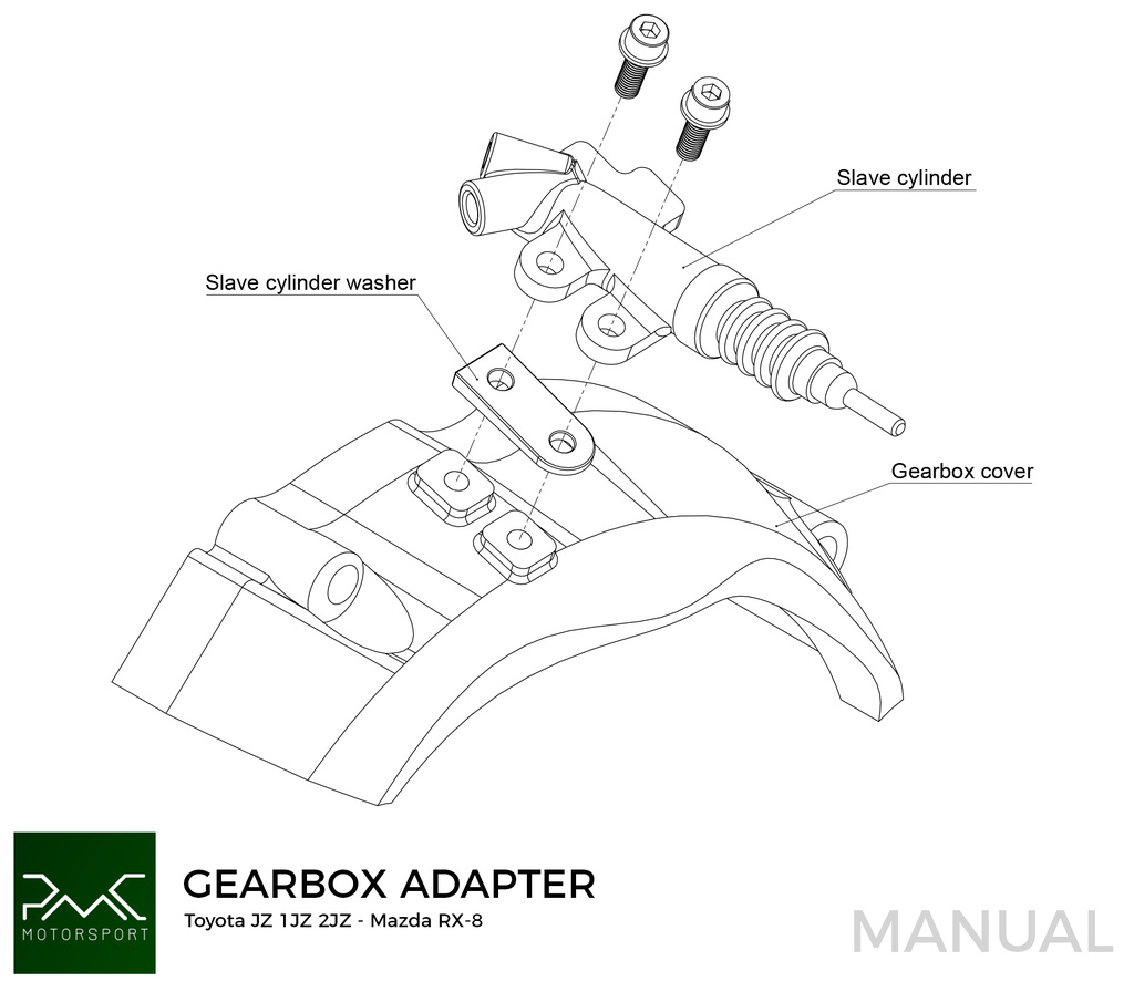PMC Kit adaptador Toyota JZ - Mazda RX-8 - 240mm / 9.45"