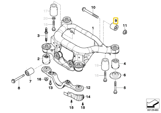 IRP Bujes de diferencial Polyurethane BMW E46