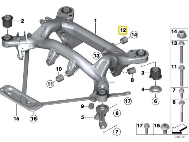 IRP Bujes de diferencial Aluminio BMW E8X, E9X M1, M3
