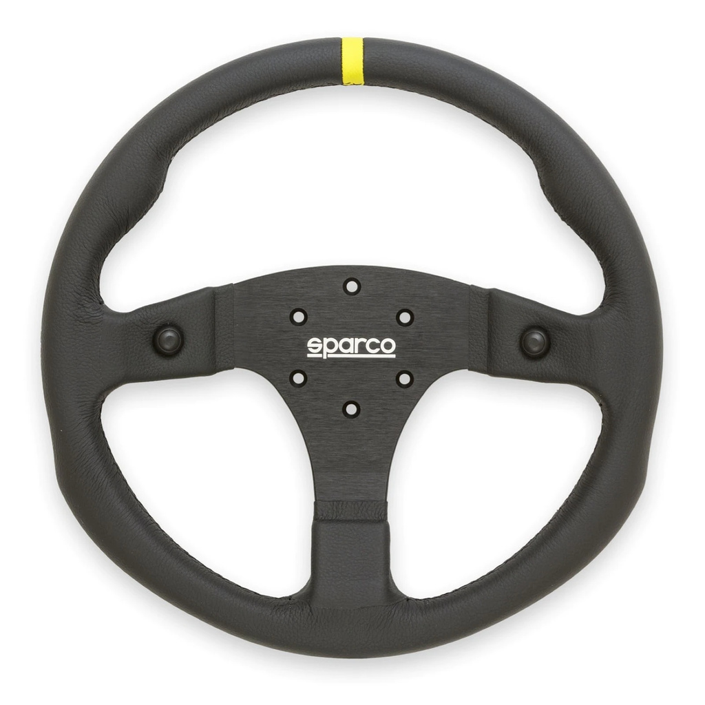 Sparco R350B Volante Cuero, Con botones