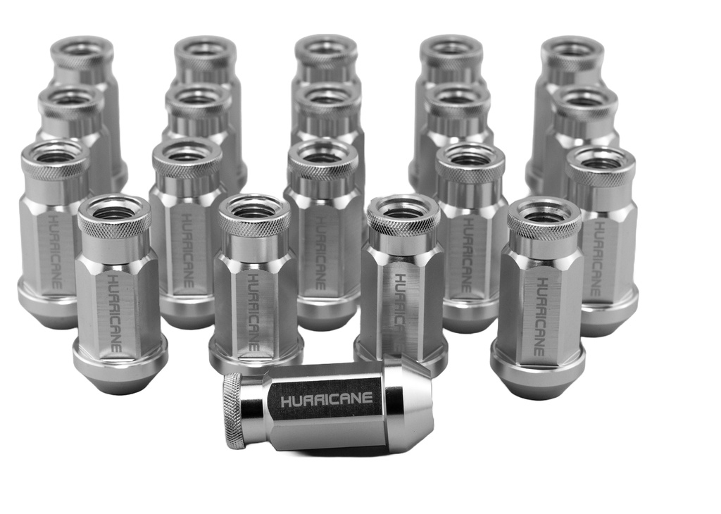 Tuercas Aluminio Plata M12x1,5 (50mm)