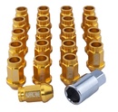 Tuercas Aluminio Oro M12x1,5 (39mm)