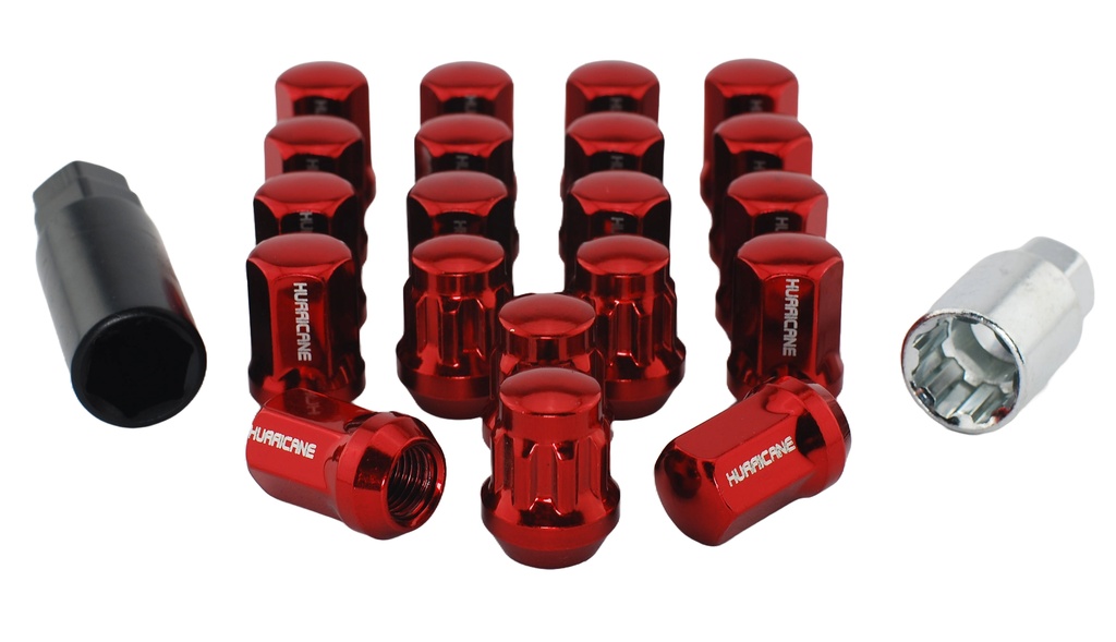 Kit Tuercas Rueda Acero Rojo M12x1.5 (32mm)