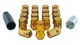 Kit Tuercas Rueda Acero Oro M12x1.5 (32mm)