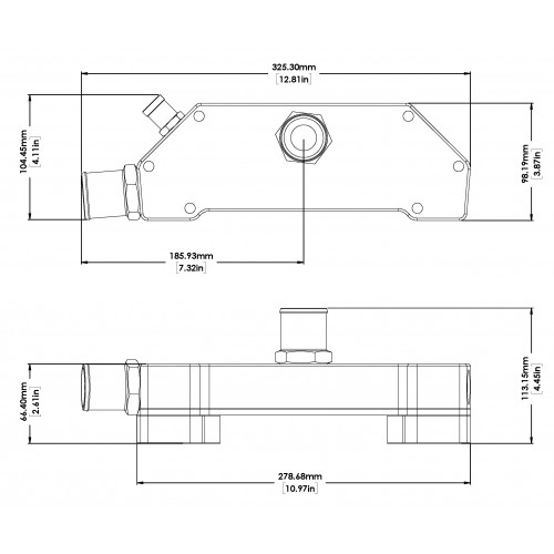 Davies Craig Adaptador de eliminación de bomba de agua GM LS3, LS6, SBC, LSX