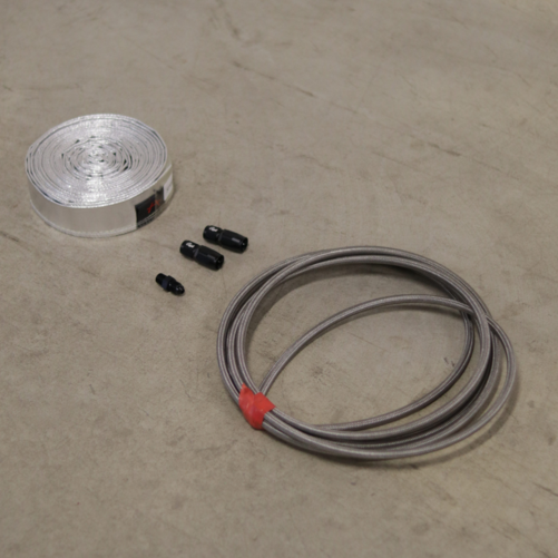 Holset Oil in Kit Turbo 2 x Conexión recta AN4 + Alu Protección térmica
