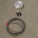 Kit de aceite Turbo 2 x 90 grados AN4 + Escudo térmico de aluminio