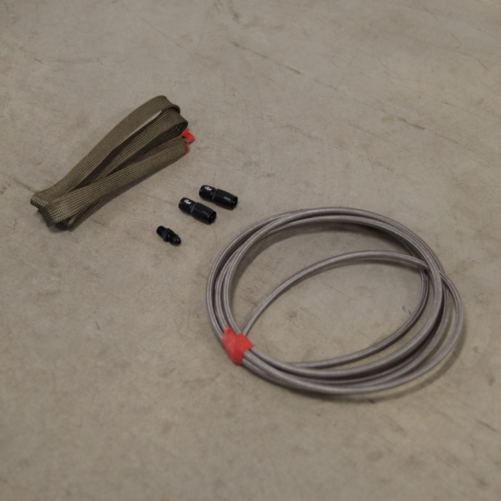 Holset Oil in Kit Turbo 2 x Recto AN4 + Calcetín de protección térmica
