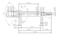 42,3mm Conector de manguera de freno doble ensanchamiento