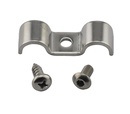 SPD Abrazadera en P "cromada" de acero inoxidable 6.4mm