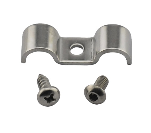 SPD Abrazadera en P "cromada" de acero inoxidable 6.4mm
