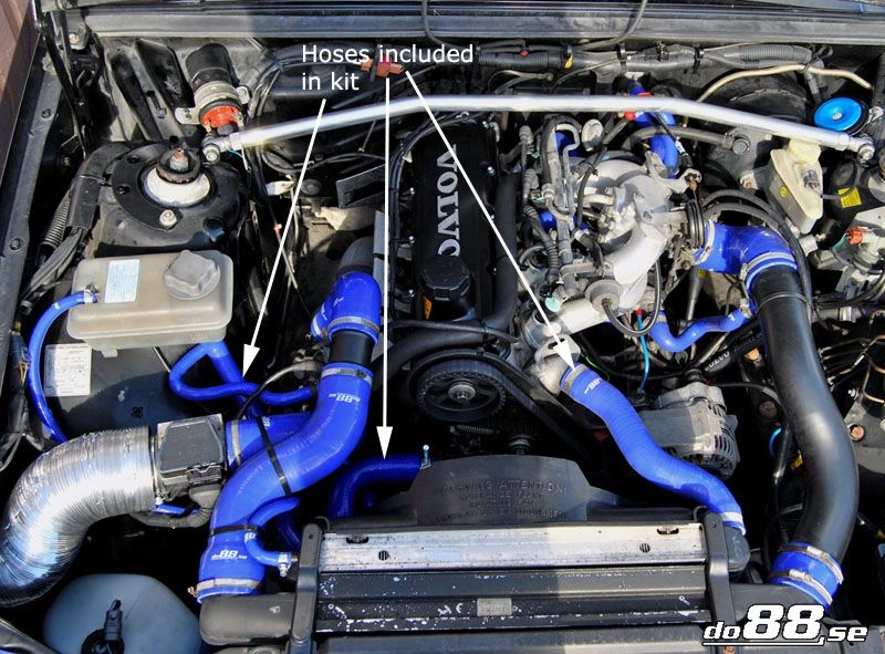 Mangueras de radiador turbo Volvo 700/940 Azul