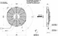 Ventilador de enfriamiento de Spal 255mm / 10" soplado