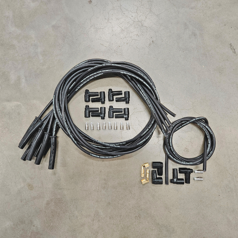 Juego de cables de encendido Hurricane V8 rectos + 90° SAE