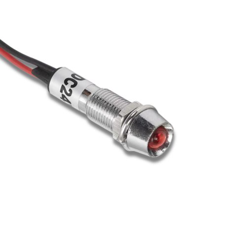 Lámpara indicadora Led roja 8mm